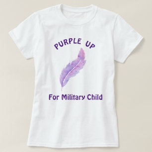 Lila für Militärkinder T-Shirt