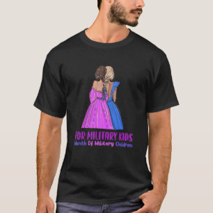 Lila für Militärkinder - Twin Girl Military BH T-Shirt