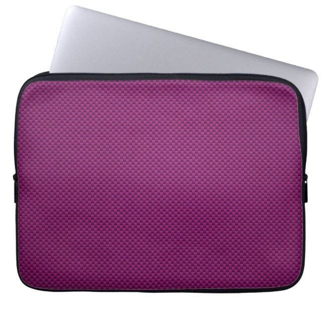 Lila Fushia Carbon Fibre Style Dekoration Laptopschutzhülle (Vorderseite)