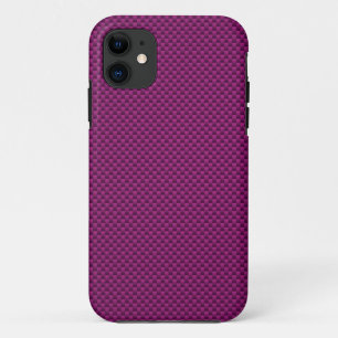 Lila Fushia Carbon Fibre Style Print Case-Mate iPhone Hülle