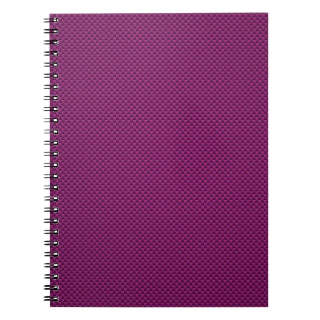 Lila Fushia Carbon Fibre Style Print Notizblock (Vorderseite)