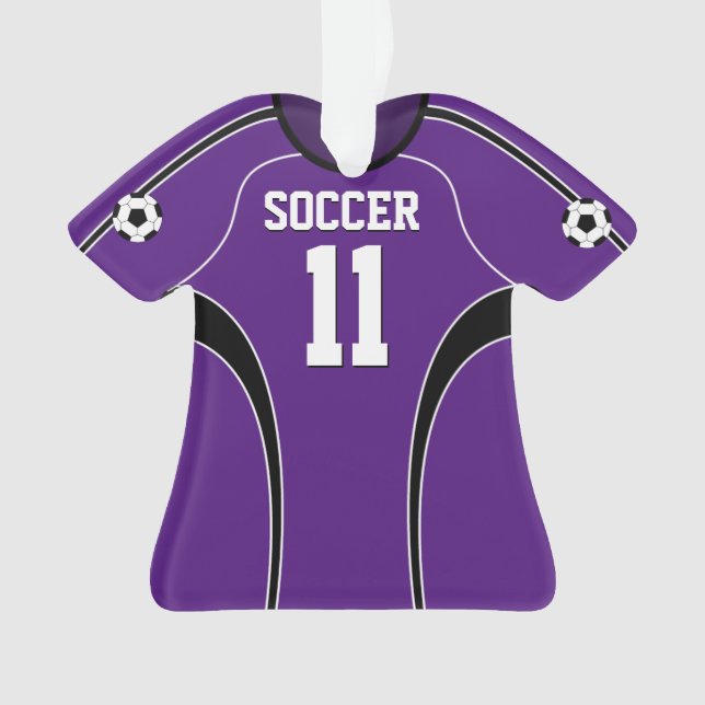 Lila Fußball Jersey Ornament (Vorderseite)