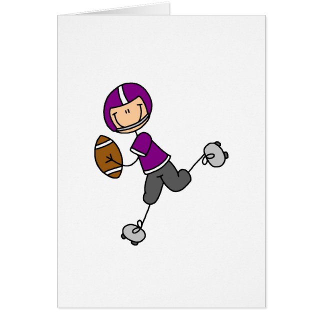 Lila Fußball-Spieler-Karte (Vorne)