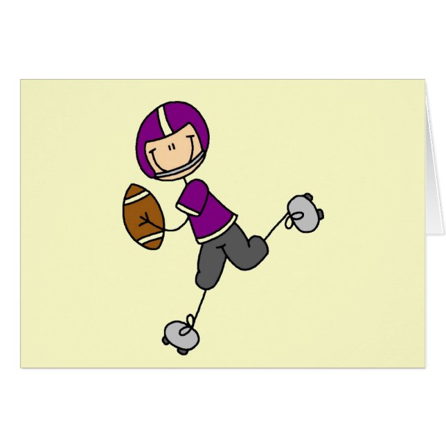 Lila Fußball-Spieler-T-Shirts und Geschenke (Vorderseite (Horizontal))