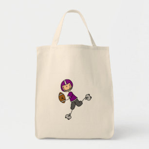 Lila Fußballspieler-Tasche Tragetasche