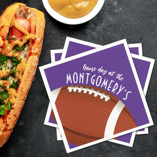 Lila Fußballspieltag Serviette (Von Creator hochgeladen)