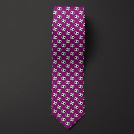 Lila Futbol Soccer Ball Krawatte
