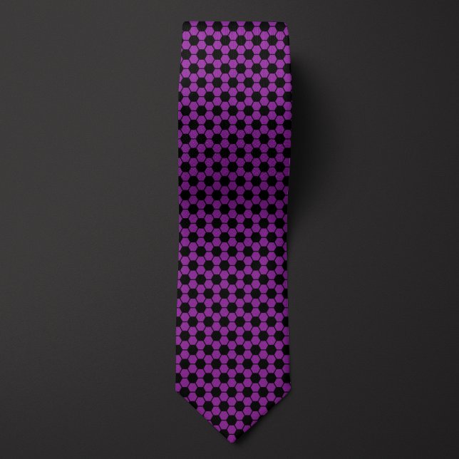 Lila Futbol Soccer Ball-Muster Krawatte (Von Creator hochgeladen)