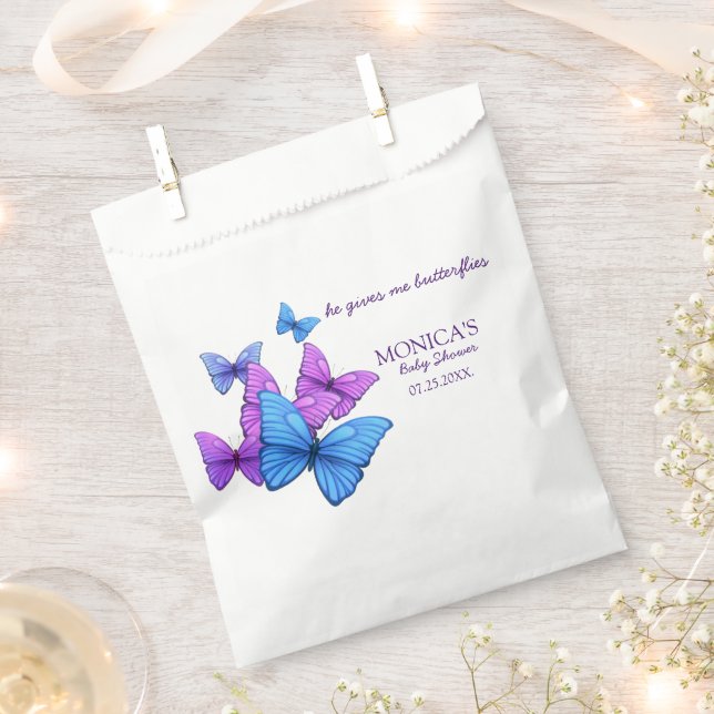 Lila gab sie mir Schmetterlinge Brautparty Geschenktütchen (Ausgeschnitten)
