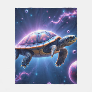 Lila Galaktische Meerschildkröte Fleecedecke