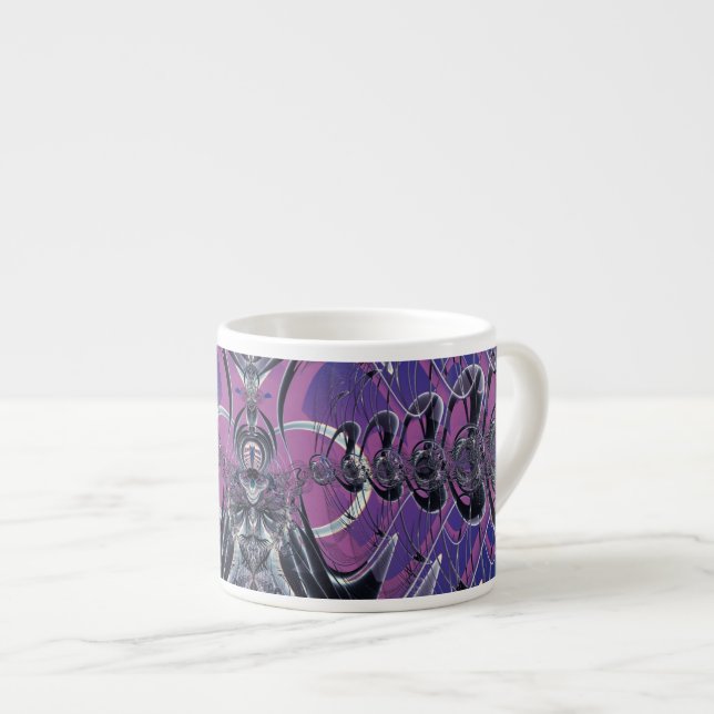 Lila Galaxie Espressotasse (Vorderseite Rechts)