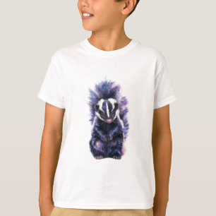 Lila-Galaxie gefleckter Stinktier-Nachwuchs T-Shirt