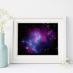 Lila Galaxie Himmelsfoto Poster