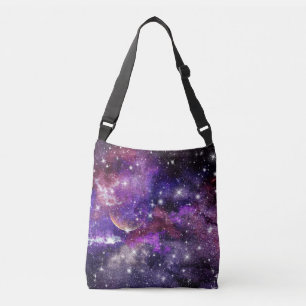Lila-Galaxie Milchstraße mit Planet Tragetaschen Mit Langen Trägern