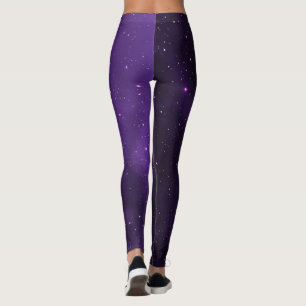 Lila-Galaxie-Nebel-Nacht-Himmel-Sterne-Leggings Leggings