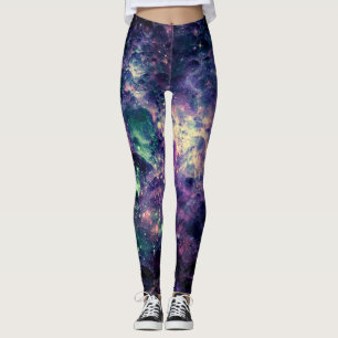 Lila Galaxie Weltraum Rock Cool Leggings