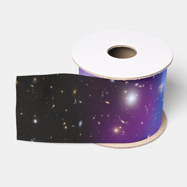 Lila Galaxiecluster Ripsband (Spule)