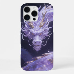 Lila Galaxiedrache Mystischer Kosmischer Drache iPhone 16 Pro Max Hülle