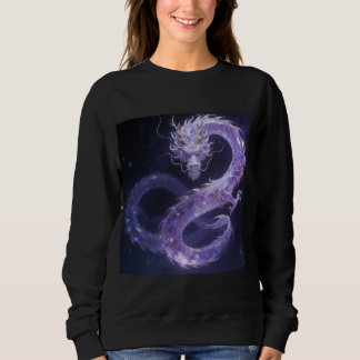 Lila Galaxiedrache | Mystischer Kosmischer Drache Sweatshirt