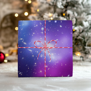 Lila Galaxienhaufen Schwarz Lila Himmelskörper Fot Geschenkpapier Set