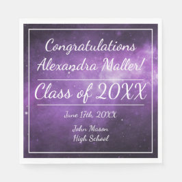 Lila Galaxy Abschluss Papier Napkins Serviette