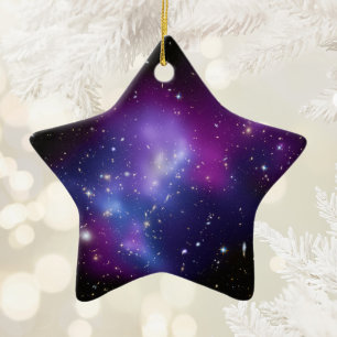 Lila Galaxy Cluster Celestial Space Foto Star Keramikornament
