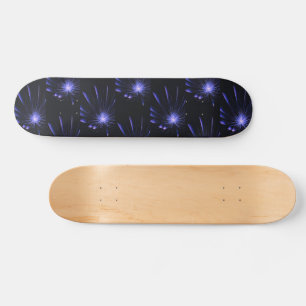 Lila Galaxy Fraktal Burst Kunst Skateboard