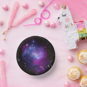 Lila Galaxy Himmels Papierplatten Pappteller