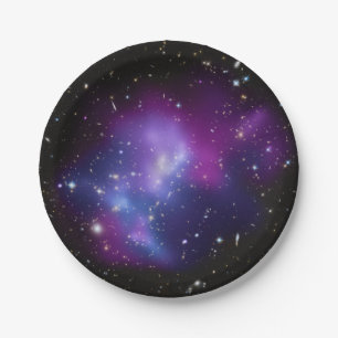 Lila Galaxy Himmels Papierplatten Pappteller
