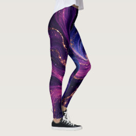 Lila Galaxy Leggings | Kosmische Nebel Activewear