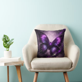 Lila Galaxy Schmetterling Kissenhülle Kissen