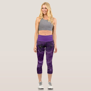 Lila Galaxy Serie Design 8 Capri Leggings