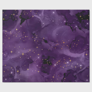 Lila Galaxy-Serien-Design 8 Geschenkpapier