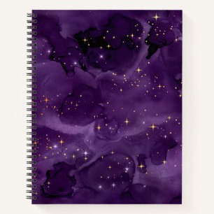 Lila Galaxy-Serien-Design 8 Notizbuch