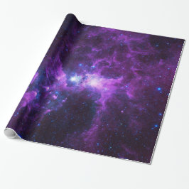 Lila Galaxy Wrapping Paper Geschenkpapier