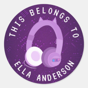 Lila Gamername Dies gehört zu Runder Aufkleber