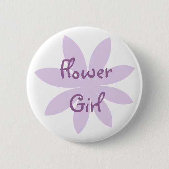 Lila Gänseblümchen-Blumen-Mädchen Runder Button 5,1 Cm