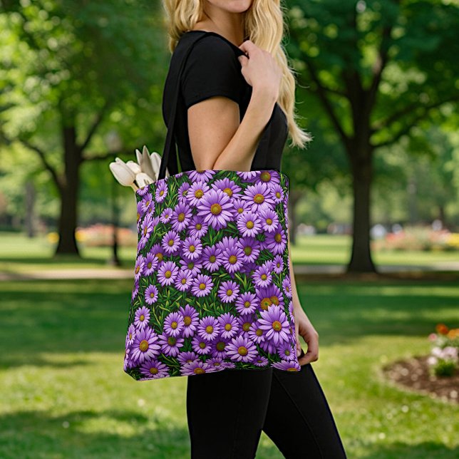 Lila Gänseblümchen-Tasche Tasche (Von Creator hochgeladen)