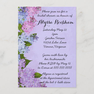 Lila Garden Lilac Blume Brautparty Einladung
