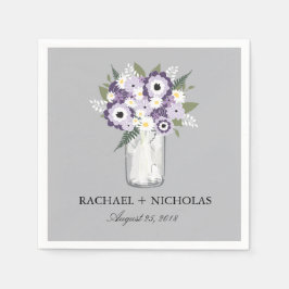 Lila Garden Mason Jar | Hochzeit Serviette