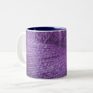 lila Garn Zweifarbige Tasse