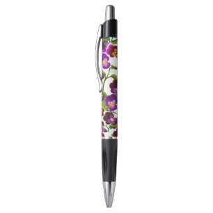 Lila Gartenpansy-Blumen-Stift Kugelschreiber