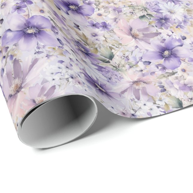 Lila-Gartenumhüllungspapier Geschenkpapier (Rolleneckpunkt)