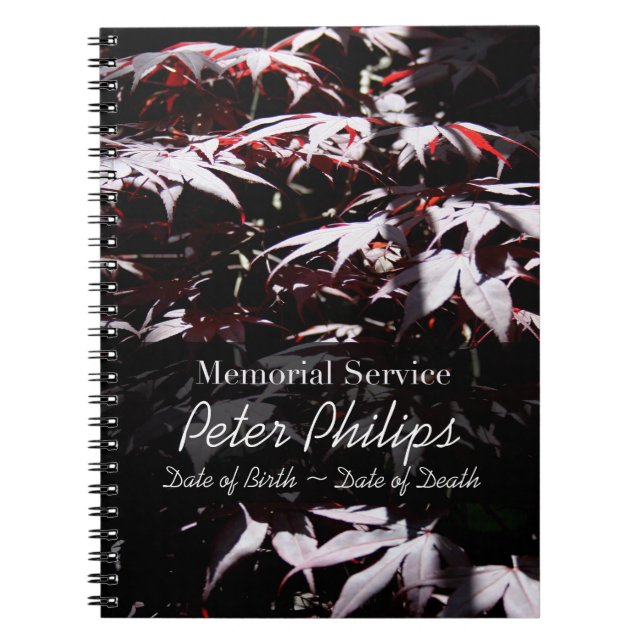 Lila Gästebuch für japanische Maple-Memorial Notizblock (Vorderseite)