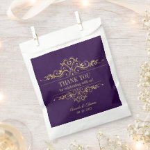 Lila Gastgeschenk Hochzeit mit goldenem Rahmen