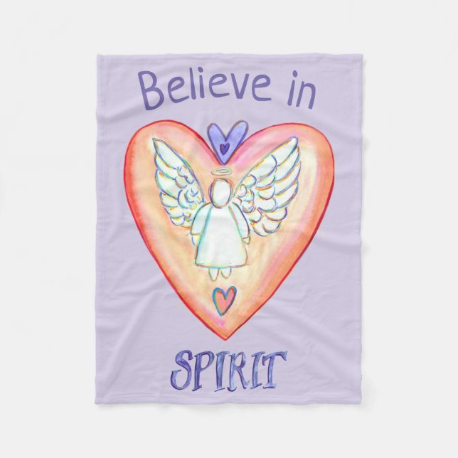 Lila Gebet Angel Blanket Fleecedecke (Vorderseite)