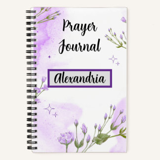 Lila Gebetsjournal Notizbuch