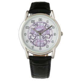 Lila Gebetskreuz Armbanduhr