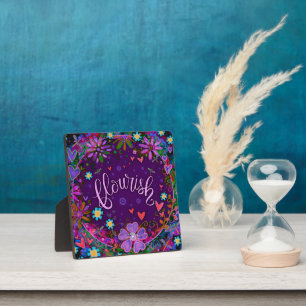 Lila Geblüht Inspirationsfloral Hübsch Fotoplatte