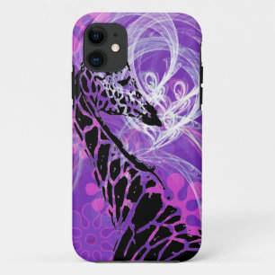 Lila geblühte Giraffe Case-Mate iPhone Hülle